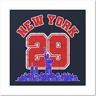 New York Vintage Varsity 29 Posters and Art